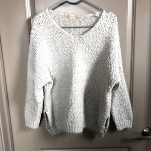 Altar’d State white fuzzy sweater